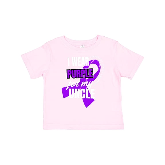 Inktastic I Wear Purple For My Uncle Pancreatic Cancer Awareness Boys or Girls Toddler T-Shirt