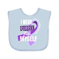 thumbnail image 1 of Inktastic I Wear Purple For Myself Lupus Awareness Boys or Girls Baby Bib, 1 of 4