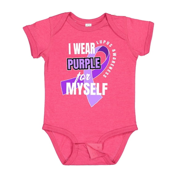 Inktastic I Wear Purple For Myself Lupus Awareness Boys or Girls Baby Bodysuit