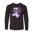 thumbnail image 1 of Inktastic I Wear Purple For Myself Lupus Awareness Long Sleeve Youth T-Shirt, 1 of 5