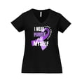 thumbnail image 1 of Inktastic I Wear Purple For Myself Lupus Awareness Women's Plus Size V-Neck T-Shirt, 1 of 5