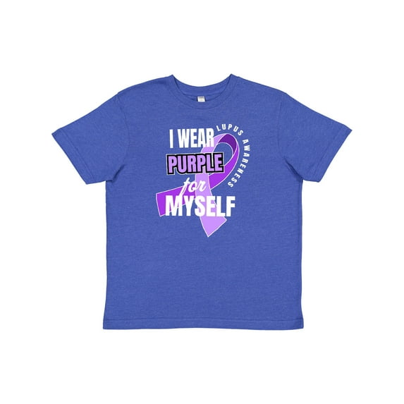 Inktastic I Wear Purple For Myself Lupus Awareness Youth T-Shirt