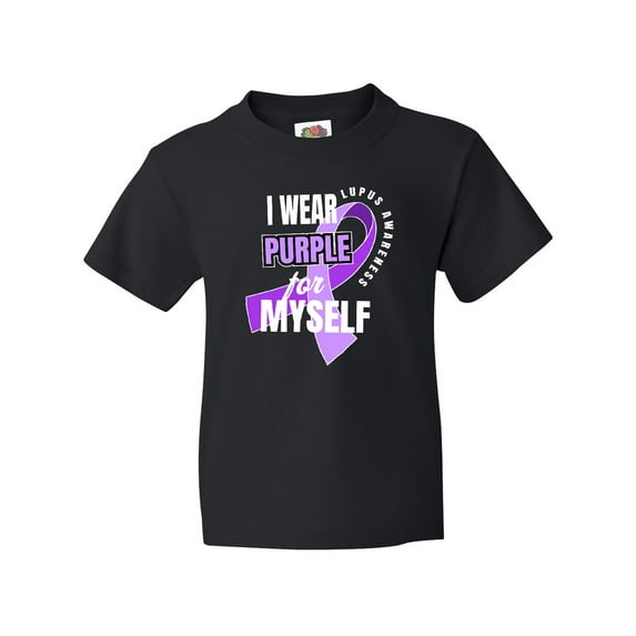 Inktastic I Wear Purple For Myself Lupus Awareness Youth T-Shirt