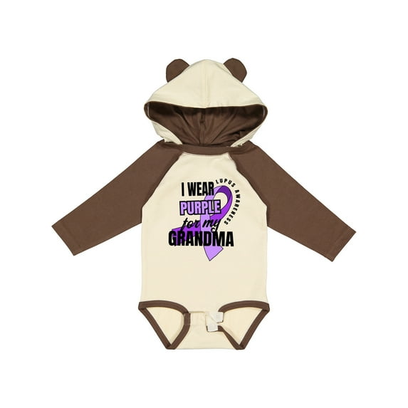 Inktastic I Wear Purple for My Grandma Lupus Awareness Boys or Girls Long Sleeve Baby Bodysuit