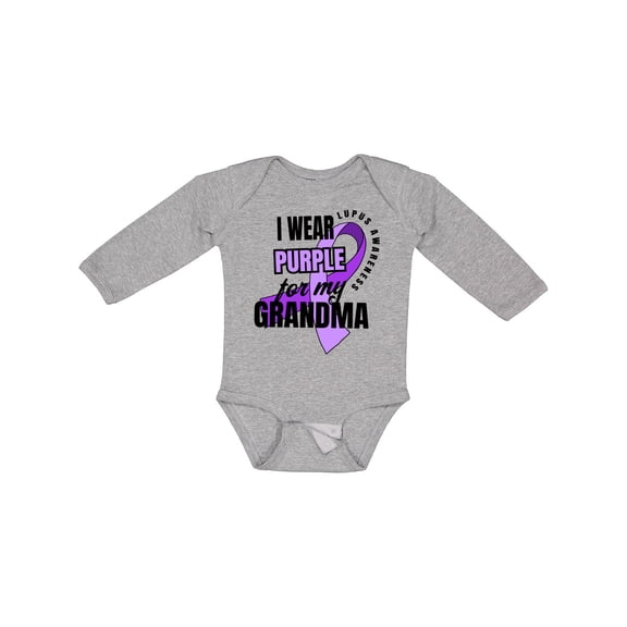 Inktastic I Wear Purple for My Grandma Lupus Awareness Boys or Girls Long Sleeve Baby Bodysuit