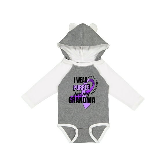 Inktastic I Wear Purple for My Grandma Lupus Awareness Boys or Girls Long Sleeve Baby Bodysuit