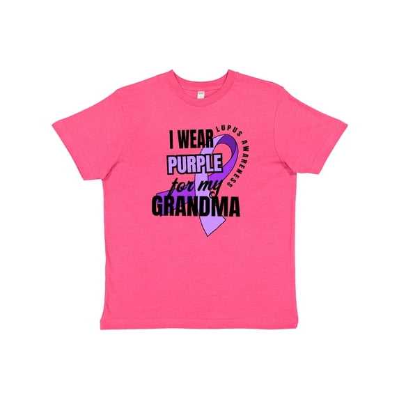 Inktastic I Wear Purple for My Grandma Lupus Awareness Youth T-Shirt