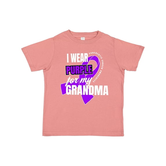 Inktastic I Wear Purple for My Grandma Pancreatic Cancer Awareness Boys or Girls Toddler T-Shirt
