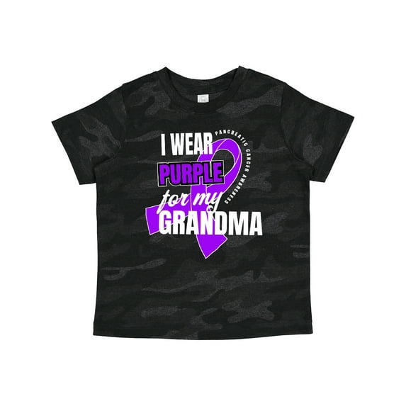 Inktastic I Wear Purple for My Grandma Pancreatic Cancer Awareness Boys or Girls Toddler T-Shirt