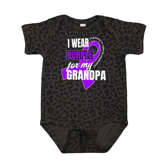 Inktastic I Wear Purple for My Grandpa Pancreatic Cancer Awareness Boys or Girls Baby Bodysuit