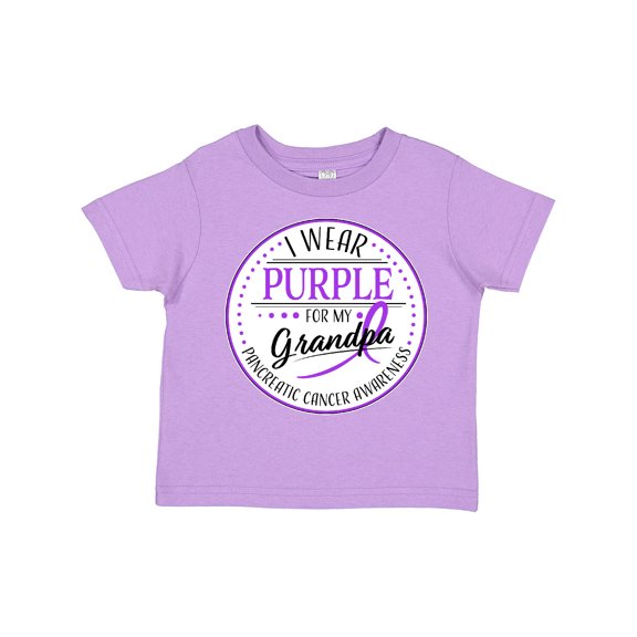 Inktastic I Wear Purple for My Grandpa- Pancreatic Cancer Awareness Boys or Girls Toddler T-Shirt