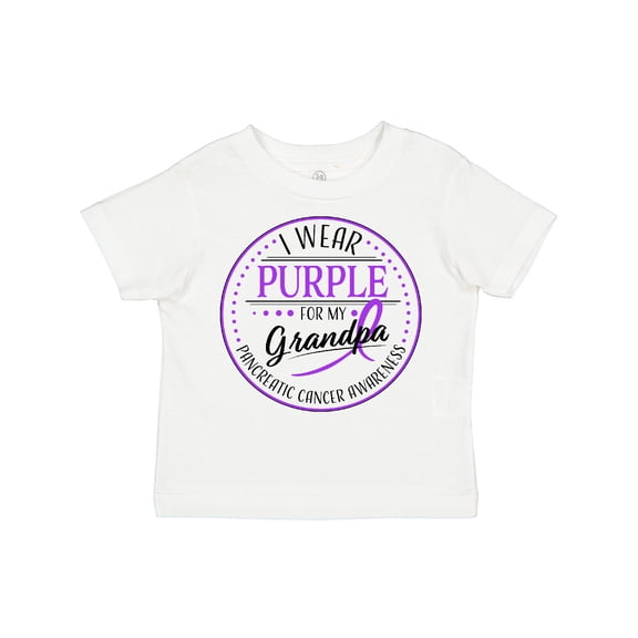 Inktastic I Wear Purple for My Grandpa- Pancreatic Cancer Awareness Boys or Girls Toddler T-Shirt