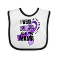 thumbnail image 1 of Inktastic I Wear Purple for My Mama Lupus Awareness Boys or Girls Baby Bib, 1 of 4