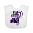 thumbnail image 1 of Inktastic I Wear Purple for My Mama Lupus Awareness Boys or Girls Baby Bib, 1 of 4