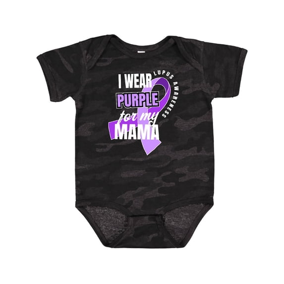 Inktastic I Wear Purple for My Mama Lupus Awareness Boys or Girls Baby Bodysuit