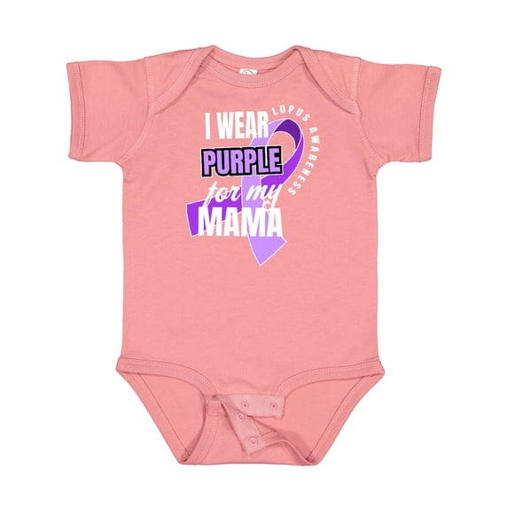 Inktastic I Wear Purple for My Mama Lupus Awareness Boys or Girls Baby Bodysuit