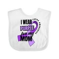 thumbnail image 1 of Inktastic I Wear Purple for My Mom Lupus Awareness Boys or Girls Baby Bib, 1 of 4