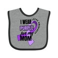 thumbnail image 1 of Inktastic I Wear Purple for My Mom Lupus Awareness Boys or Girls Baby Bib, 1 of 4