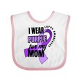 thumbnail image 1 of Inktastic I Wear Purple for My Mom Lupus Awareness Boys or Girls Baby Bib, 1 of 4
