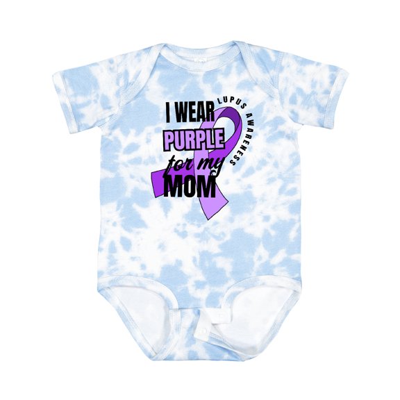 Inktastic I Wear Purple for My Mom Lupus Awareness Boys or Girls Baby Bodysuit