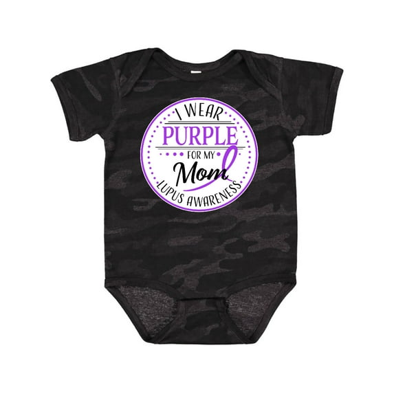 Inktastic I Wear Purple for My Mom Lupus Awareness Boys or Girls Baby Bodysuit