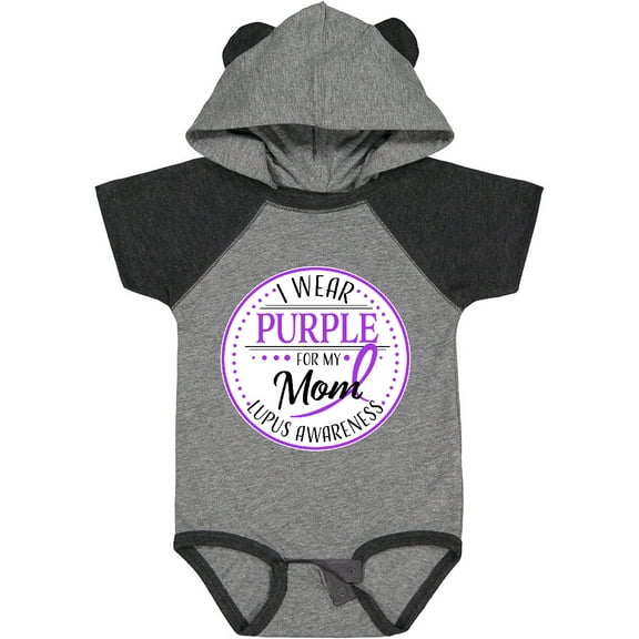 Inktastic I Wear Purple for My Mom Lupus Awareness Boys or Girls Baby Bodysuit