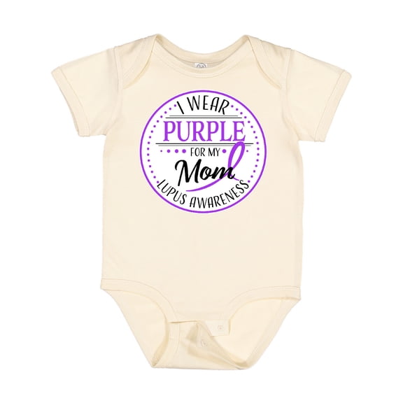 Inktastic I Wear Purple for My Mom Lupus Awareness Boys or Girls Baby Bodysuit