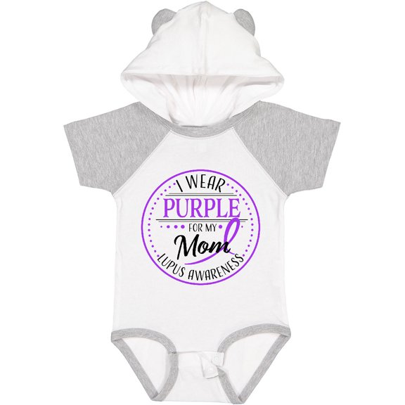 Inktastic I Wear Purple for My Mom Lupus Awareness Boys or Girls Baby Bodysuit