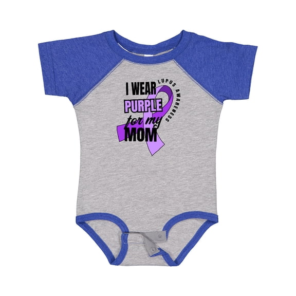 Inktastic I Wear Purple for My Mom Lupus Awareness Boys or Girls Baby Bodysuit