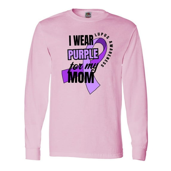 Inktastic I Wear Purple for My Mom Lupus Awareness Long Sleeve T-Shirt