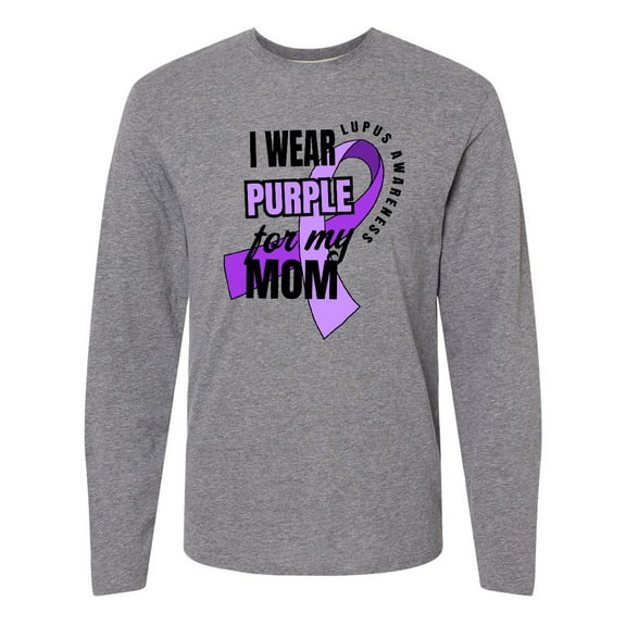 Inktastic I Wear Purple for My Mom Lupus Awareness Long Sleeve T-Shirt