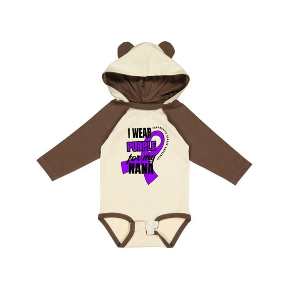 Inktastic I Wear Purple for My Nana Pancreatic Cancer Awareness Boys or Girls Long Sleeve Baby Bodysuit