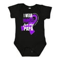 thumbnail image 1 of Inktastic I Wear Purple for My Papa Pancreatic Cancer Awareness Boys or Girls Baby Bodysuit, 1 of 5