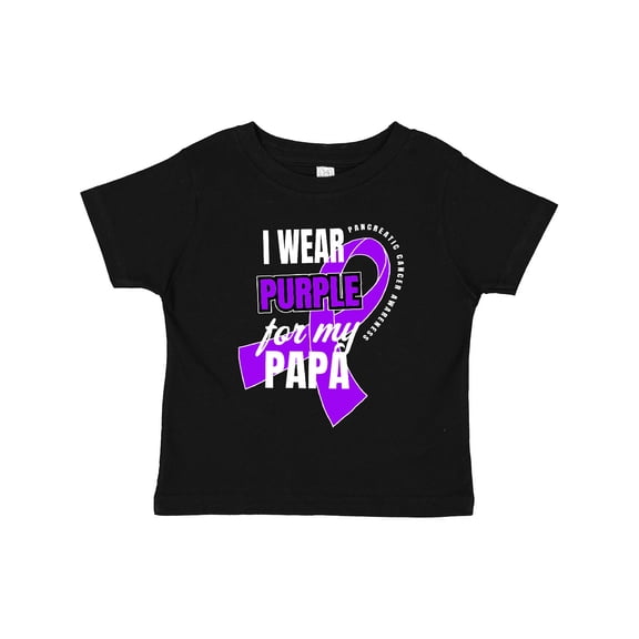 Inktastic I Wear Purple for My Papa Pancreatic Cancer Awareness Boys or Girls Toddler T-Shirt