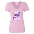 thumbnail image 1 of Inktastic I Wear Purple for Myself Lupus Awareness Women's V-Neck T-Shirt, 1 of 5