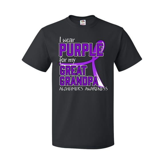 Inktastic I Wear Purple for my Great Grandpa- Alzheimers Awareness T-Shirt