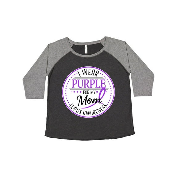 Inktastic I Wear Purple for my Mom- Lupus Awareness Women's Plus Size T-Shirt
