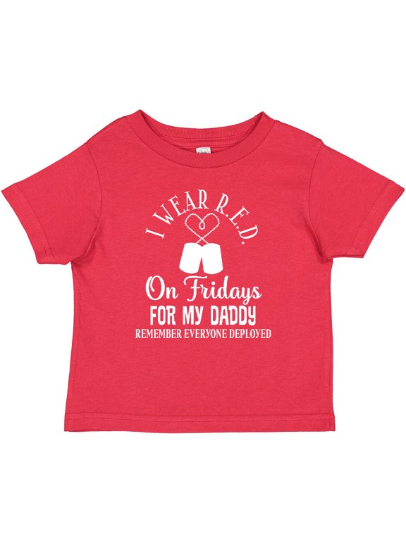 I Wear R.e.d. on Friday for Daddy Boys or Girls Baby T-Shirt