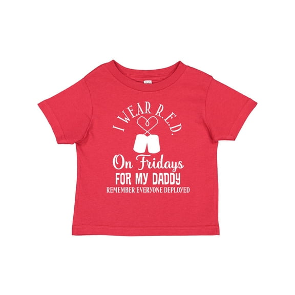Inktastic I Wear R.e.d. on Friday for Daddy Boys or Girls Toddler T-Shirt
