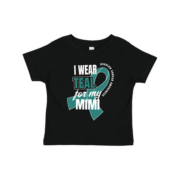 Inktastic I Wear Teal For My Mimi Ovarian Cancer Awareness Boys or Girls Toddler T-Shirt
