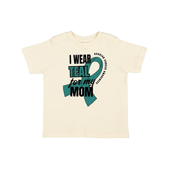 Inktastic I Wear Teal For My Mom Ovarian Cancer Awareness Boys or Girls Toddler T-Shirt