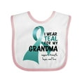 thumbnail image 1 of Inktastic I Wear Teal for My Grandma Boys or Girls Baby Bib, 1 of 4