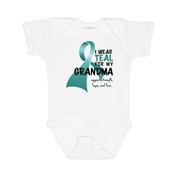 Inktastic I Wear Teal for My Grandma Boys or Girls Baby Bodysuit