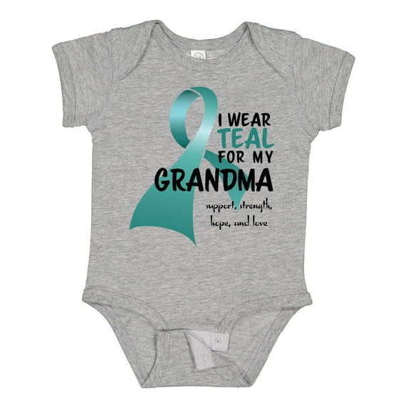 Inktastic I Wear Teal for My Grandma Boys or Girls Baby Bodysuit