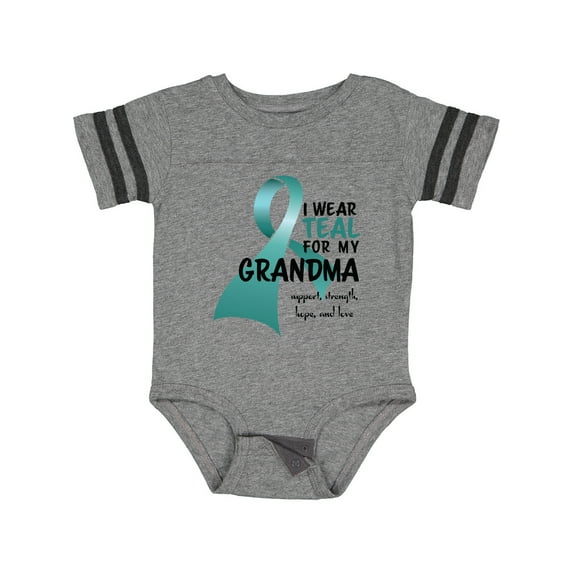 Inktastic I Wear Teal for My Grandma Boys or Girls Baby Bodysuit