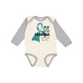 thumbnail image 1 of Inktastic I Wear Teal for My Grandma Boys or Girls Long Sleeve Baby Bodysuit, 1 of 5