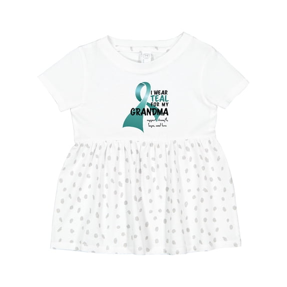 Inktastic I Wear Teal for My Grandma Girls Baby Dress