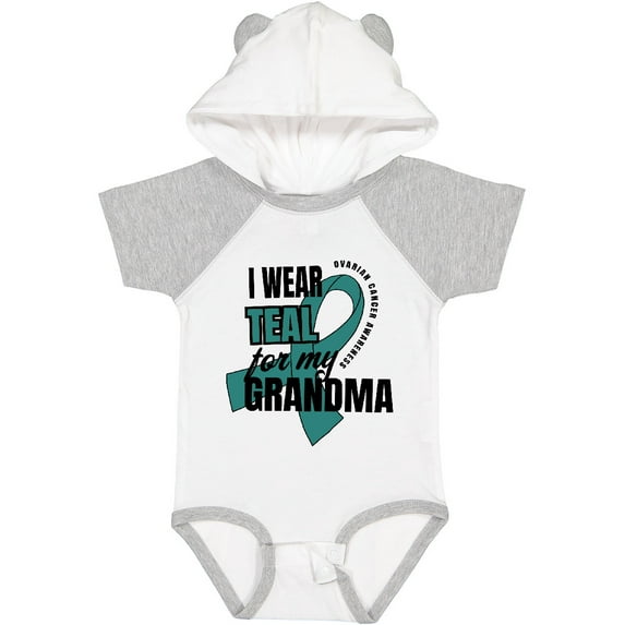 Inktastic I Wear Teal for My Grandma Ovarian Cancer Awareness Boys or Girls Baby Bodysuit