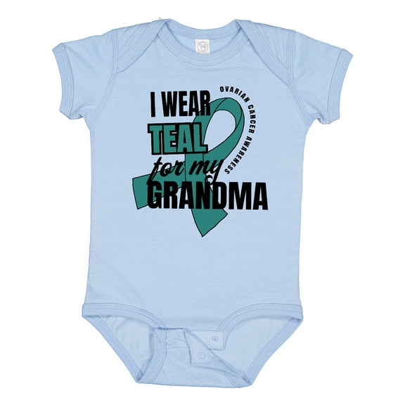 Inktastic I Wear Teal for My Grandma Ovarian Cancer Awareness Boys or Girls Baby Bodysuit