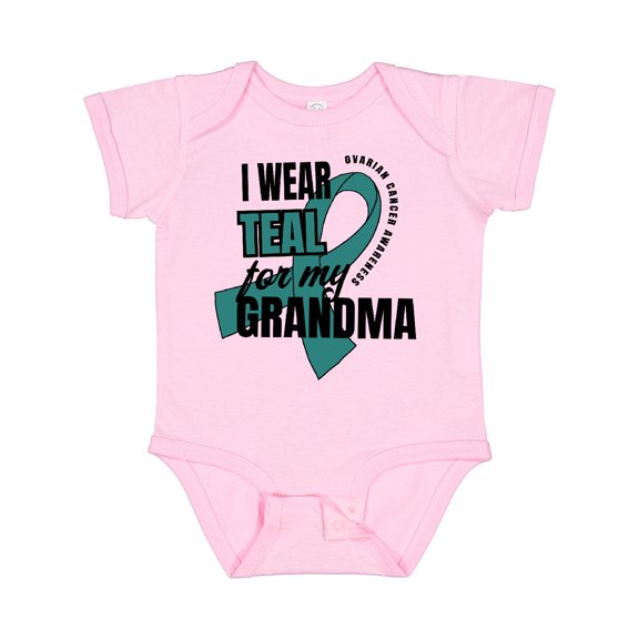 Inktastic I Wear Teal for My Grandma Ovarian Cancer Awareness Boys or Girls Baby Bodysuit
